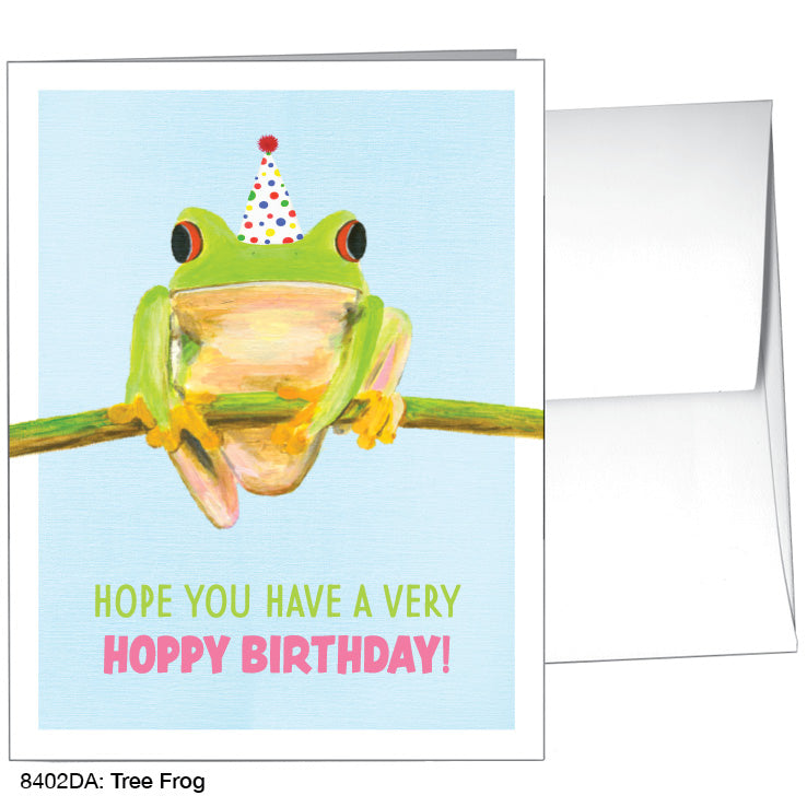 Tree Frog, Greeting Card (8402DA), A2 Card, www.printedcanvas.com