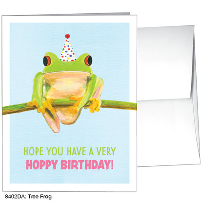 Tree Frog, Greeting Card (8402DA), A2 Card, www.printedcanvas.com