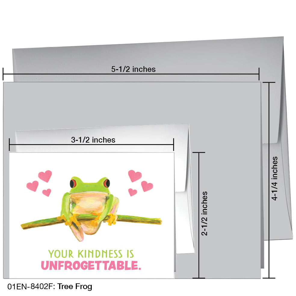 Tree Frog, Greeting Card (8402F), Enclosure, printedcanvas.com