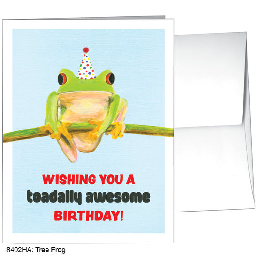 Tree Frog, Greeting Card (8402HA), A2 Card, www.printedcanvas.com