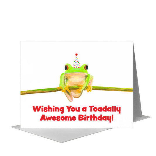 Tree Frog, Greeting Card (#8402H) A2 Card Front, www.printedcanvas.com