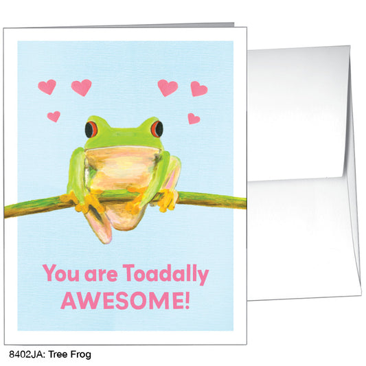 Tree Frog, Greeting Card (8402JA), A2 Card Front, www.printedcanvas.com