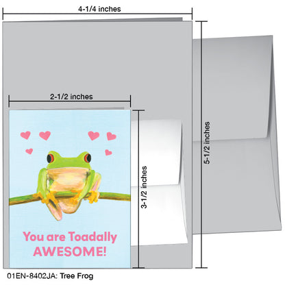 Tree Frog, Greeting Card (8402JA), Enclosure Card, www.printedcanvas.com