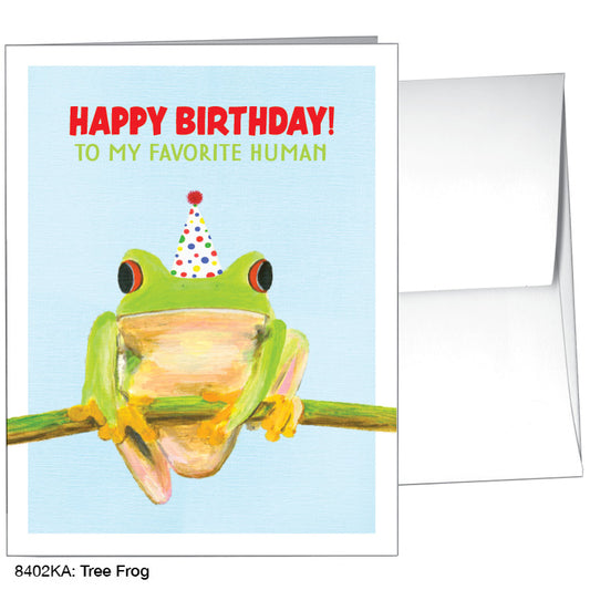 Tree Frog, Greeting Card (8402KA), A2 Card, www.printedcanvas.com