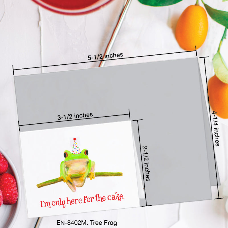 Tree Frog, Greeting Card (8402M), Enclosure, www.printedcanvas.com