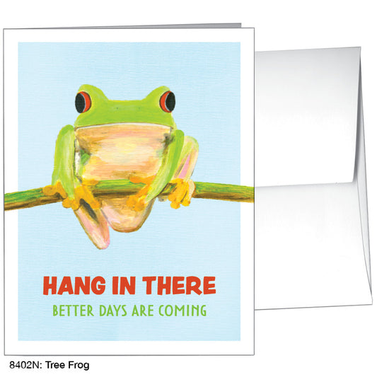 Tree Frog, Greeting Card (8402N), A2 Card Front, www.printedcanvas.com