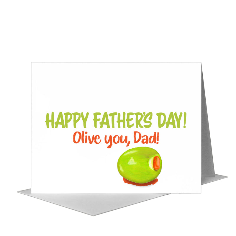 Olive Single, Greeting Card (#8404B) A2 Card Front, www.printedcanvas.com