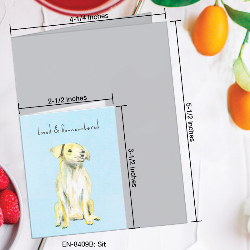 Sit, Greeting Card (8409B), Enclosure, www.printedcanvas.com