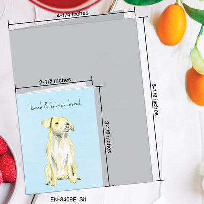 Sit, Greeting Card (8409B), Enclosure, www.printedcanvas.com