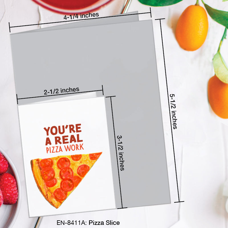 Pizza Slice, Greeting Card (8411A), Enclosure, www.printedcanvas.com