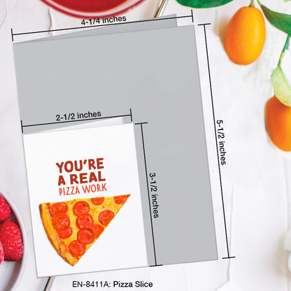 Pizza Slice, Greeting Card (8411A), Enclosure, www.printedcanvas.com