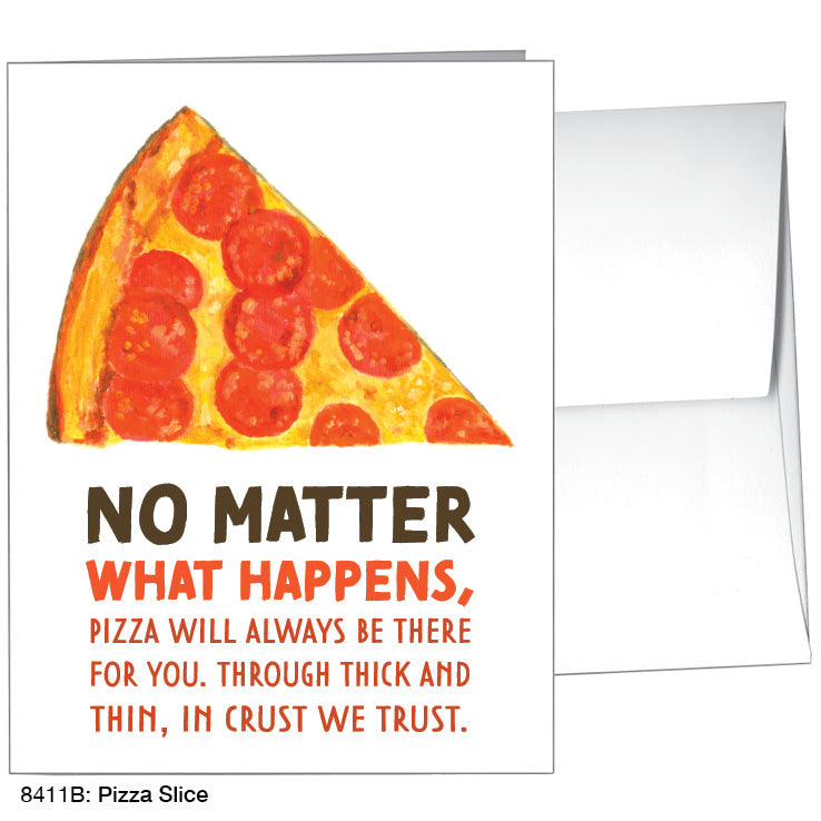 Pizza Slice, Greeting Card (8411B)