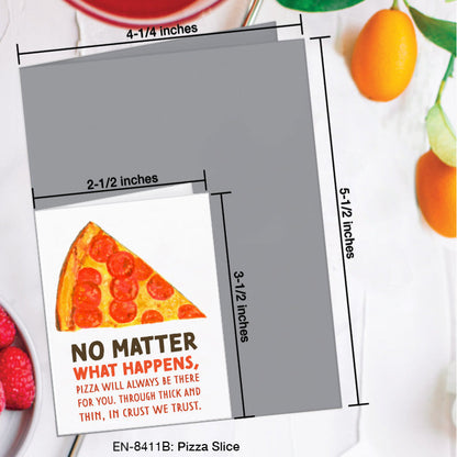Pizza Slice, Greeting Card (8411B), Enclosure, www.printedcanvas.com