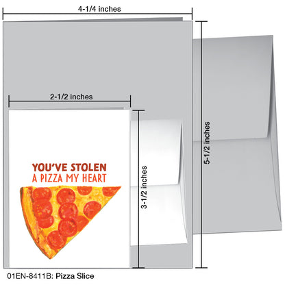 Pizza Slice, Greeting Card (8411B)