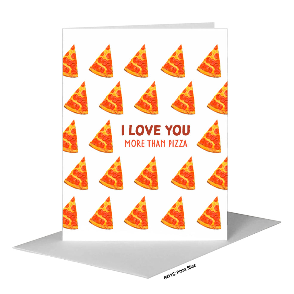 Pizza Slice, Greeting Card (#8411C)