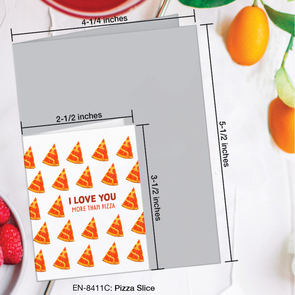 Pizza Slice, Greeting Card (#8411C)