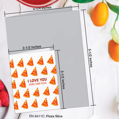 Pizza Slice, Greeting Card (#8411C)