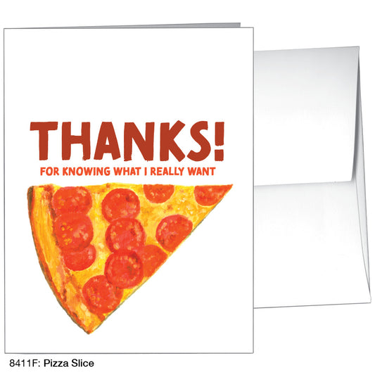 Pizza Slice, Greeting Card (8411F)