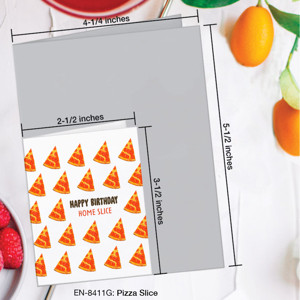 Pizza Slice, Greeting Card (#8411G)
