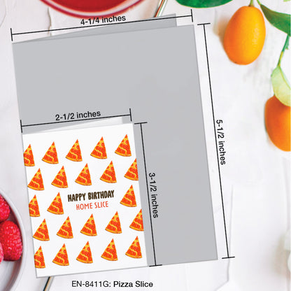 Pizza Slice, Greeting Card (#8411G)