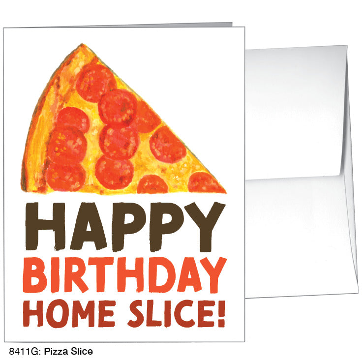 Pizza Slice, Greeting Card (8411G)