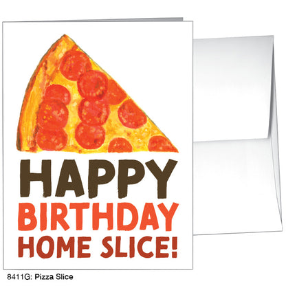 Pizza Slice, Greeting Card (8411G)