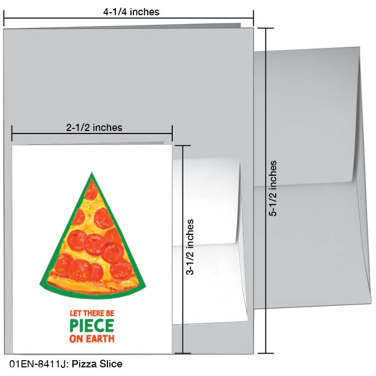 Pizza Slice, Greeting Card (#8411J), Enclosure Card, www.printedcanvas.com