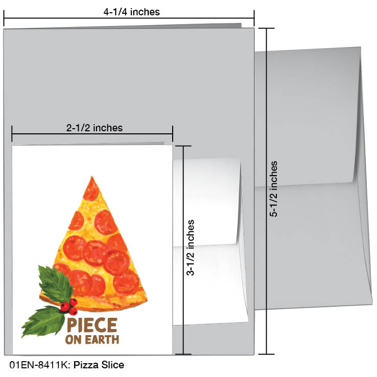 Pizza Slice, Greeting Card (#8411K), Enclosure Card, www.printedcanvas.com
