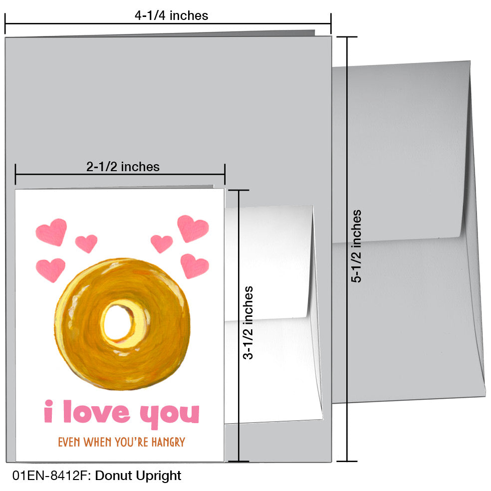 Donut Upright, Greeting Card (8412F), Enclosure Card, printedcanvas.com