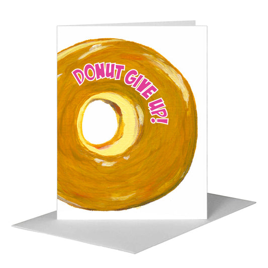 Donut Upright, Greeting Card (#8412K) A2 Card Front, www.printedcanvas.com