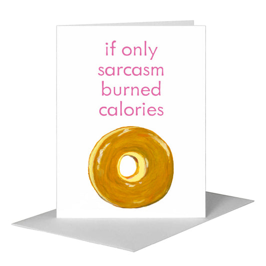 Donut Upright, Greeting Card (#8412M) A2 Card Front, www.printedcanvas.com