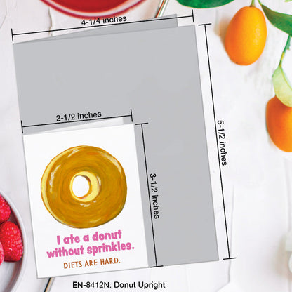 Donut Upright, Greeting Card (8412N), Enclosure, www.printedcanvas.com