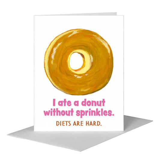 Donut Upright, Greeting Card (#8412N) A2 Card Front, www.printedcanvas.com