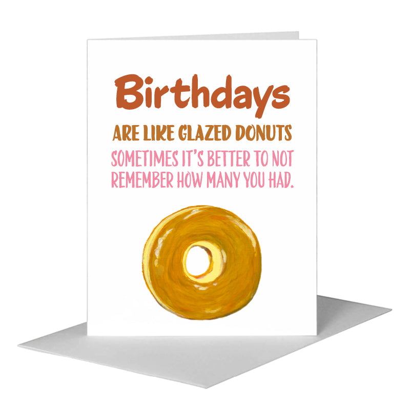 Donut Upright, Greeting Card (#8412Q) A2 Card Front, www.printedcanvas.com