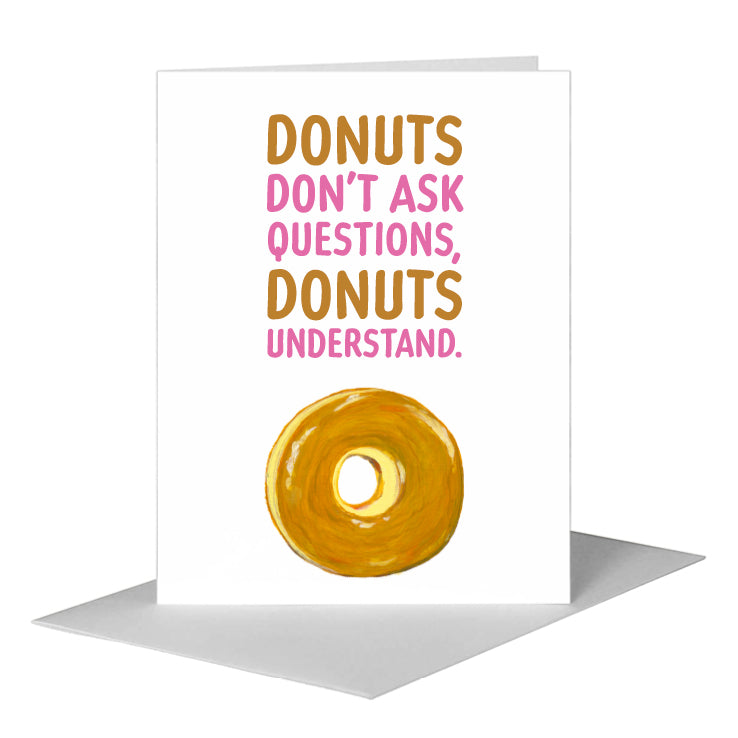 Donut Upright, Greeting Card (#8412R) A2 Card Front, www.printedcanvas.com