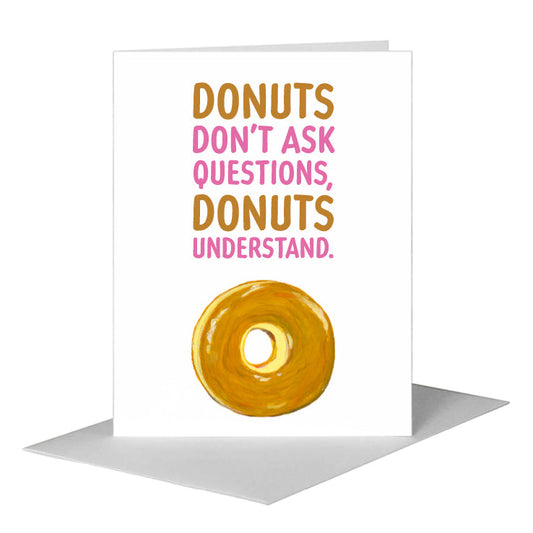 Donut Upright, Greeting Card (#8412R) A2 Card Front, www.printedcanvas.com