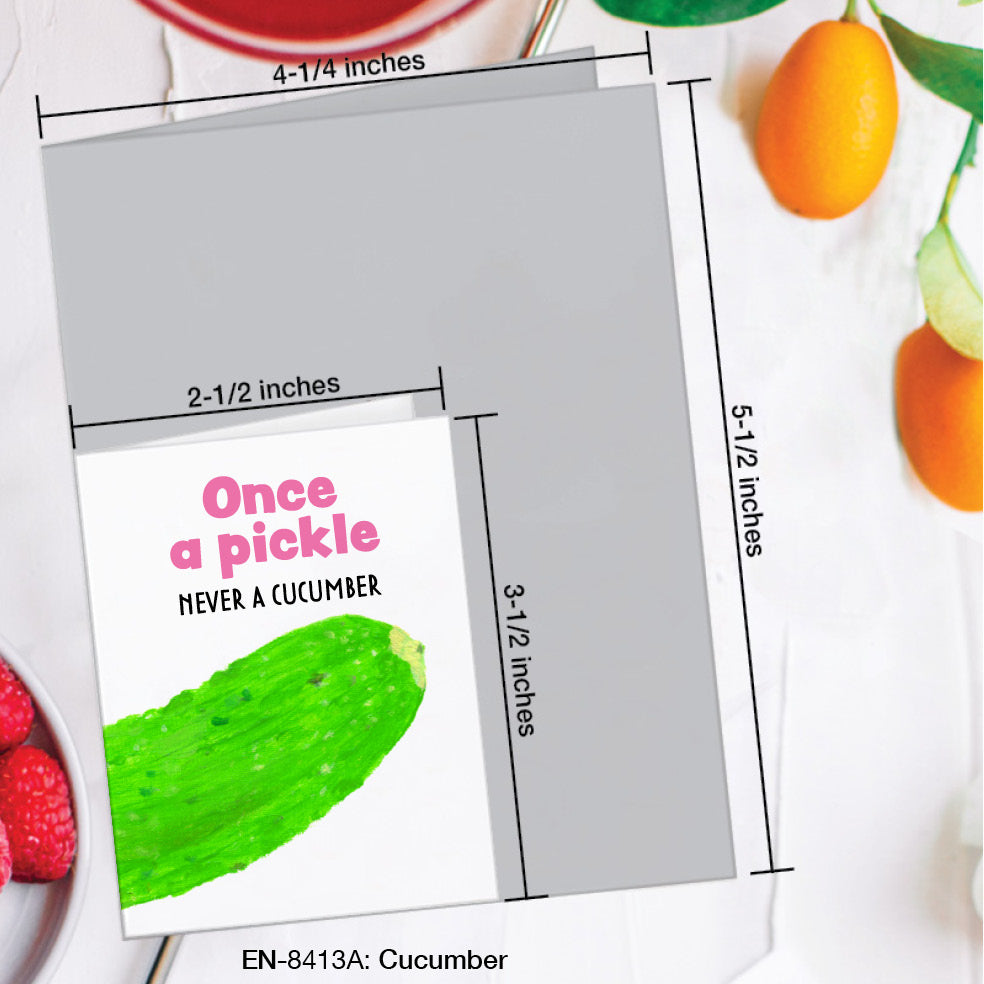 Cucumber, Greeting Card (#8413A), Enclosure, www.printedcanvas.com