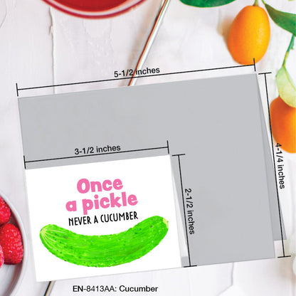 Cucumber, Greeting Card (#8413AA), Enclosure, www.printedcanvas.com