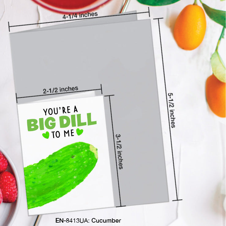 Cucumber, Greeting Card (8413UA), Enclosure Card, www.printedcanvas.com