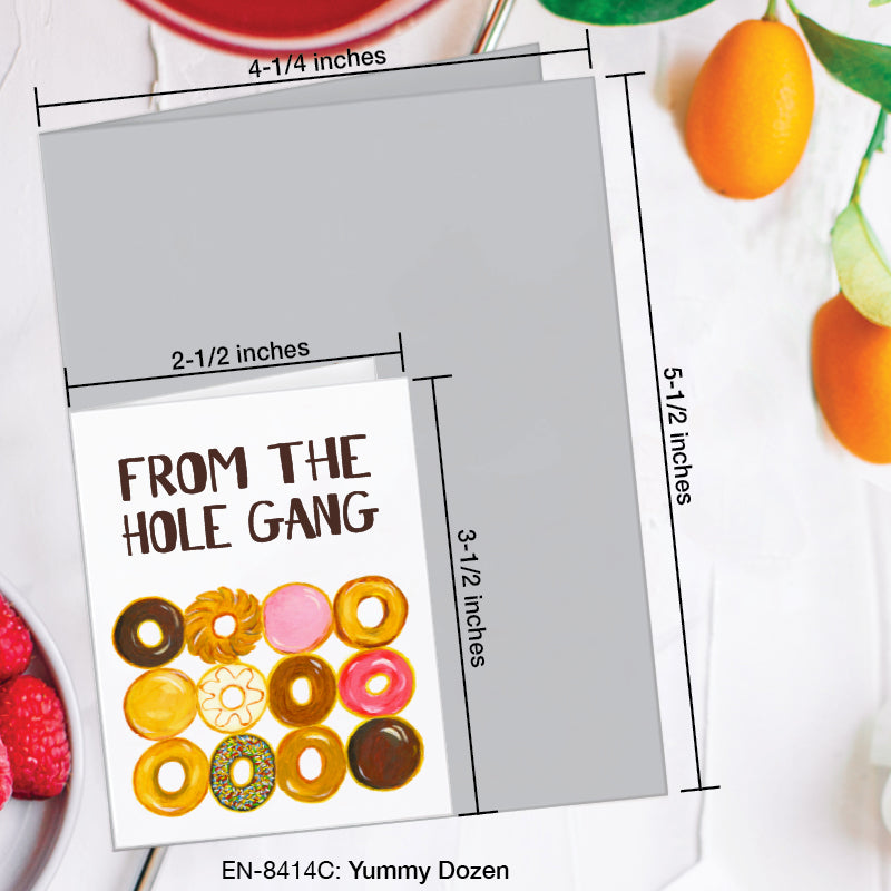 Yummy Dozen, Greeting Card (8414C), Enclosure, www.printedcanvas.com