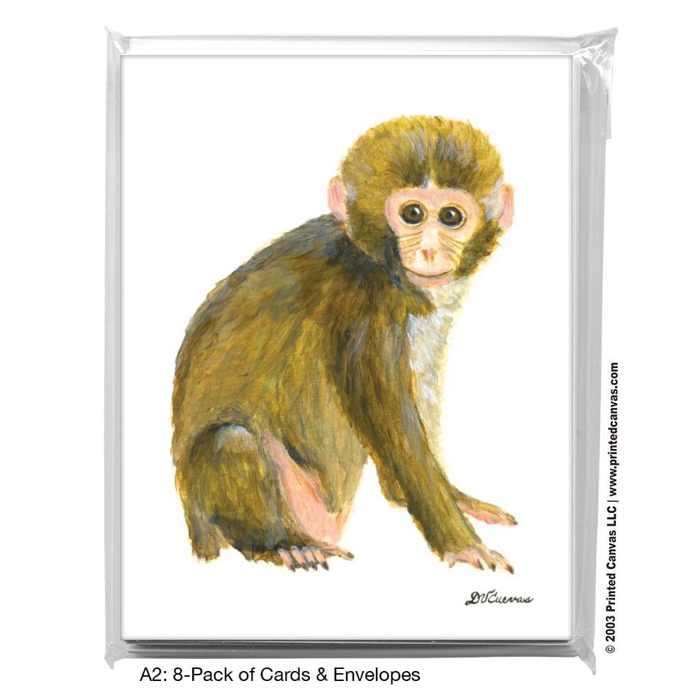 Cuddles Monkey, Greeting Card (#8416A)