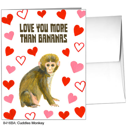Cuddles Monkey, Greeting Card (8416B)