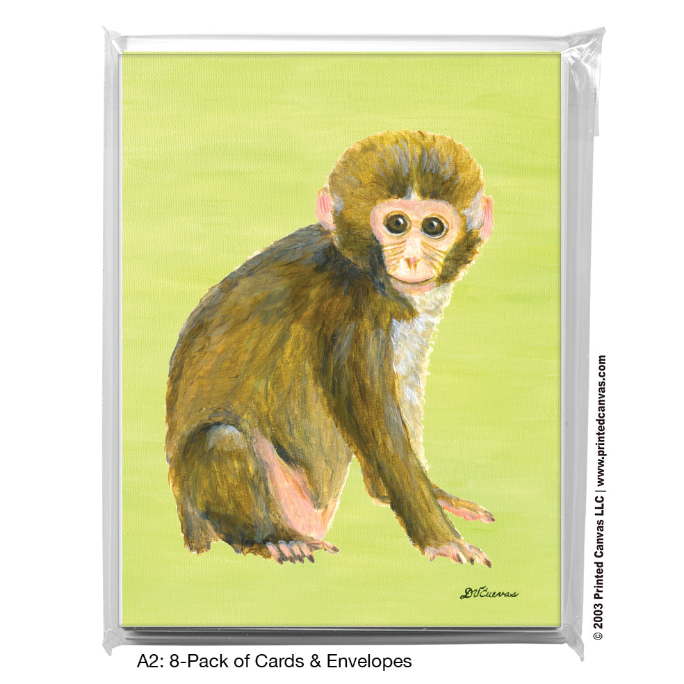 Cuddles Monkey, Greeting Card (#8416E)