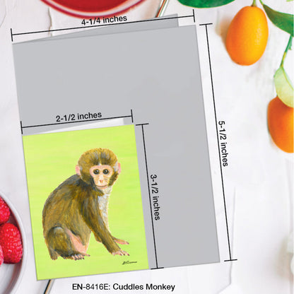 Cuddles Monkey, Greeting Card (#8416E)