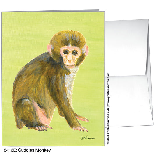 Cuddles Monkey, Greeting Card (#8416E)
