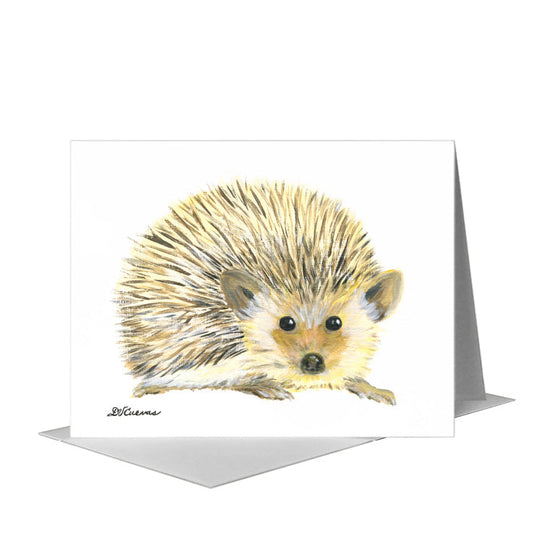 Roundy Hedgehog, Greeting Card (#8417D) A2 Card Front, www.printedcanvas.com