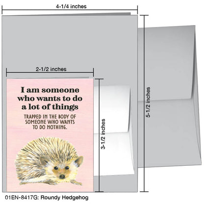 Roundy Hedgehog, Greeting Card (#8417G), Enclosure, www.printedcanvas.com