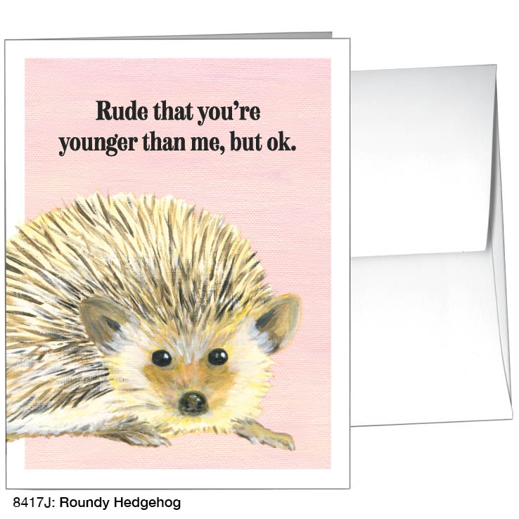 Roundy Hedgehog, Greeting Card (8417J), A2 Card, www.printedcanvas.com