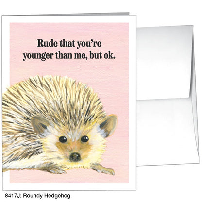 Roundy Hedgehog, Greeting Card (8417J), A2 Card, www.printedcanvas.com