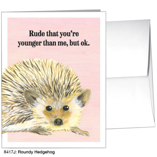 Roundy Hedgehog, Greeting Card (8417J), A2 Card, www.printedcanvas.com
